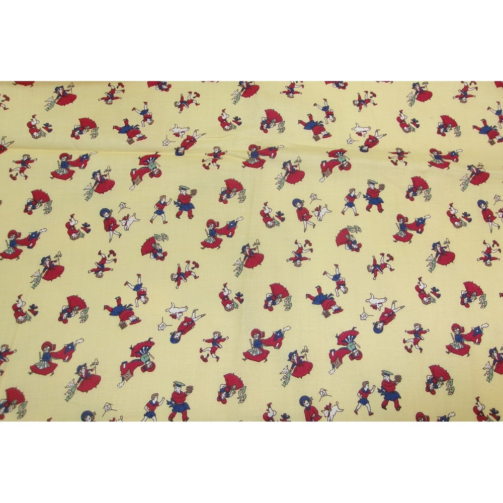 Treasures From the Attic 30's Nursery Rhymes Print Fabric 2+ Yards